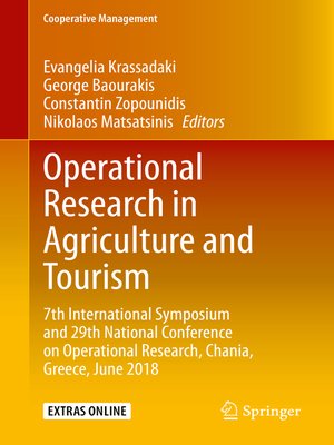 cover image of Operational Research in Agriculture and Tourism